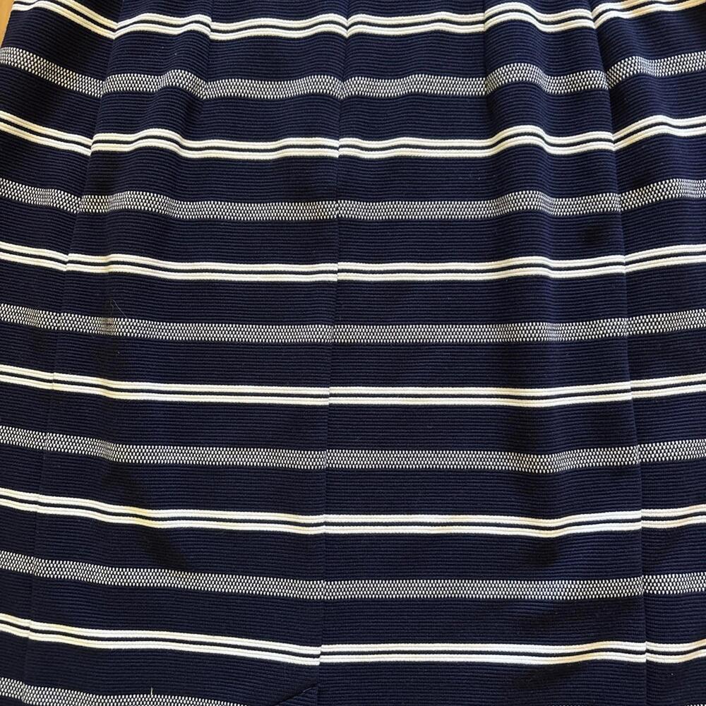 Ann Taylor Blue And White Striped Stretch Dress Size 4 - Picture 2 of 5
